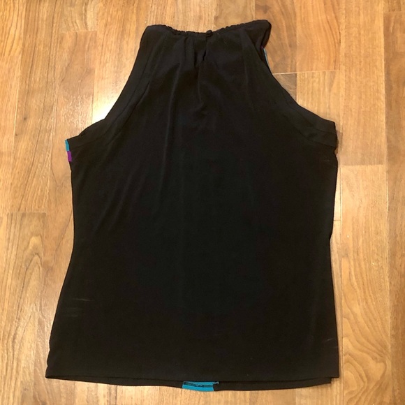 NWOT- black and multicolored top - Picture 2 of 6